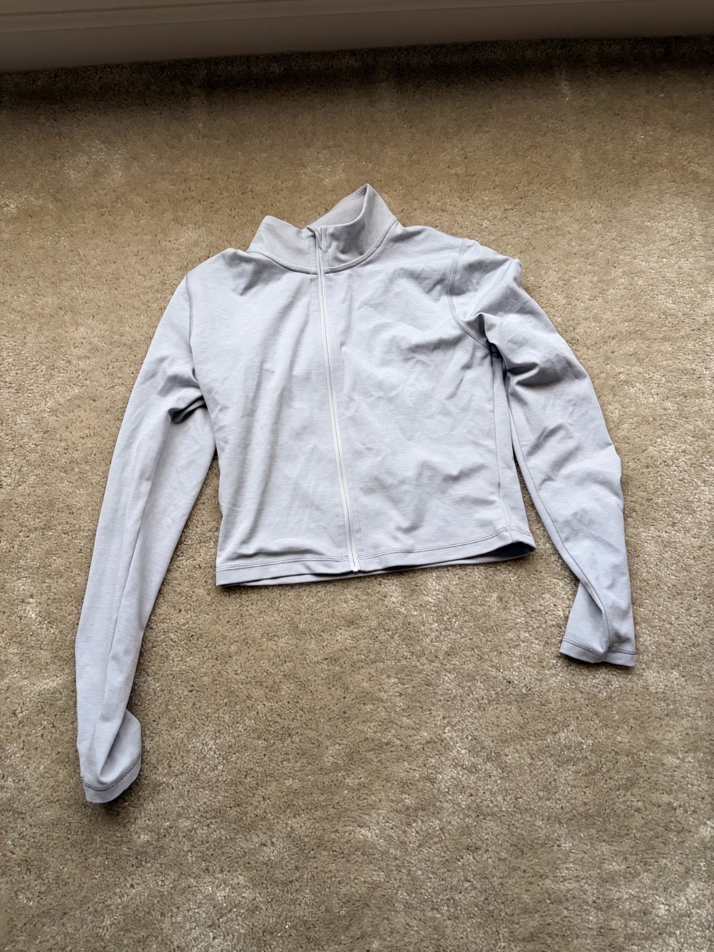 Aritzia Golden Butter Limit Zip Gray Marl